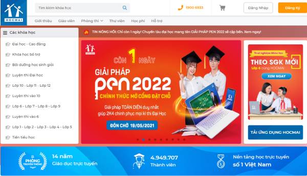 Hocmai.vn là một trang web khá quen thuộc với nhiều thế hệ học sinh tại Việt Nam