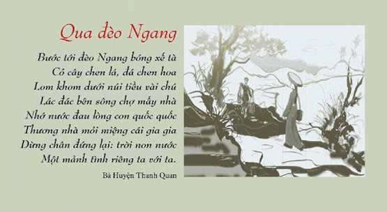 Bài thơ Qua đèo ngang - Bà Huyện Thanh Quan