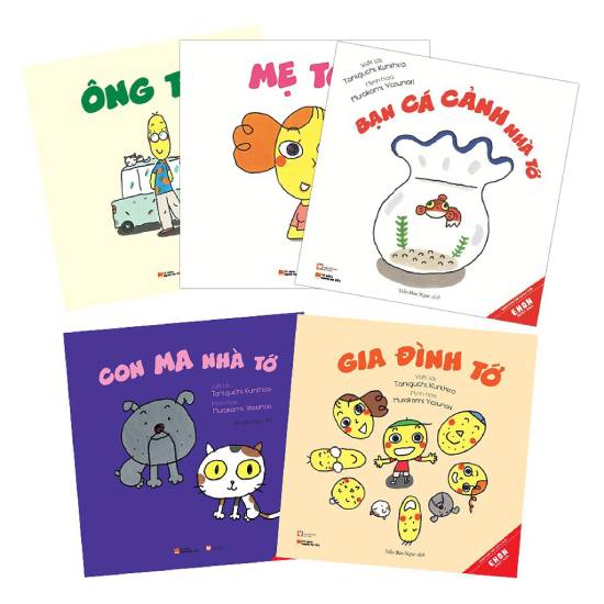 “Gia đình tớ” là bộ sách ehon Nhật Bản gồm 5 tập kể những câu chuyện gần gũi về “Gia đình tớ”, “Ông tớ”, “Mẹ tớ”, “Con ma nhà tớ” và “Bạn cá cảnh nhà tớ”.