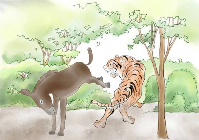 Chuyện ngụ ngôn về con lừa và con hổ