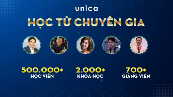 Các khóa học online tại Unica vô cùng đa dạng