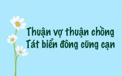 Thuận vợ thuận chồng tát biển đông cũng cạn